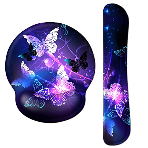 AOKSUNOVA Mauspad Ergonomisch mit Gelkissen Tastatur Handballenauflage Handauflage Tastatur Mousepad Set von AOKSUNOVA