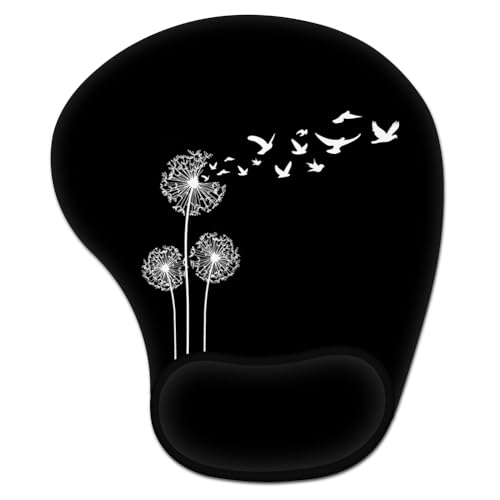 AOKSUNOVA Mauspad Ergonomisches mit Gelkissen Mousepad mit Handauflage Mauspad mit Motiv Schwarz von AOKSUNOVA