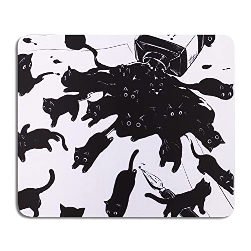 AOKSUNOVA Mauspad Klein Design Mauspad mit Motiv Office Mousepad Katze Mausunterlage 24 x 20 cm von AOKSUNOVA