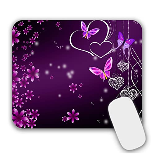 AOKSUNOVA Mauspad Klein Lila Blumen 24 x 20cm Mousepad mit Motiv Mauspad mit Muster von AOKSUNOVA