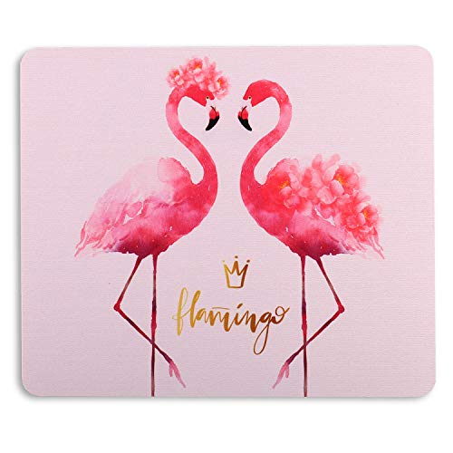 AOKSUNOVA Mauspad Klein Mauspad Flamingo Mousepad Motiv Rosa 24x20cm für Computer und Laptop von AOKSUNOVA