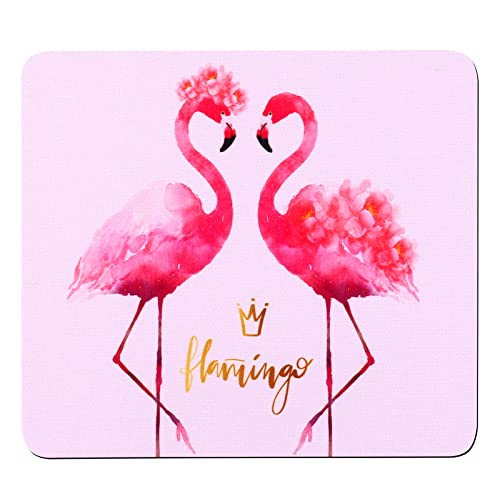 AOKSUNOVA Mauspad Klein Motiv 18 x 16 cm Mousepad Mini Mousepad Bunt Muster Flamingo Rosa von AOKSUNOVA