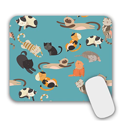 AOKSUNOVA Mauspad Klein Mousepad 24 x 20cm Katze Kleines Mauspad mit Motiv Cute Design von AOKSUNOVA