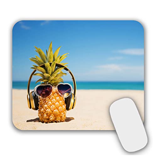 AOKSUNOVA Mauspad Klein Mousepad mit Design 24 x 20 cm Mausunterlage Lustiges Motiv Ananas von AOKSUNOVA