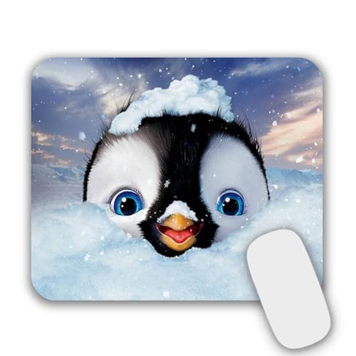 AOKSUNOVA Mauspad Klein mit Motiv 24 x 20 cm Kleines Mousepad mit Design Pinguin Muster von AOKSUNOVA