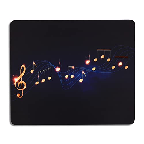 AOKSUNOVA Mauspad Klein mit Motiv Mousepad Musik Design 24 x 20 cm Navy Blau Mauspad Frauen von AOKSUNOVA