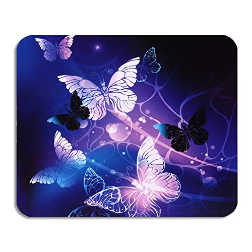 AOKSUNOVA Mauspad Schmetterling Mousepad mit Motiv Mauspad Frauen Lila 240 x 200 mm von AOKSUNOVA