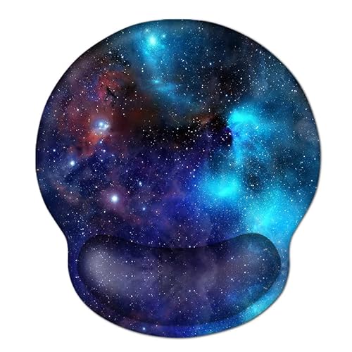 AOKSUNOVA Mauspad mit Gelkissen Mousepad mit Handauflage Ergonomisches Mauspad mit Motiv Galaxy von AOKSUNOVA