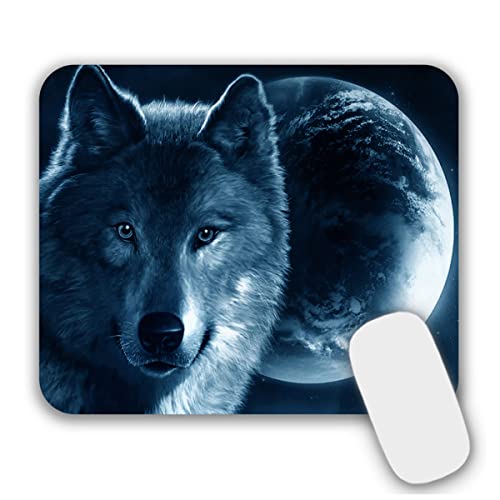 AOKSUNOVA Mauspad mit Motiv Mousepad Klein 24 x 20 cm Mauspad Muster Design Wolf von AOKSUNOVA