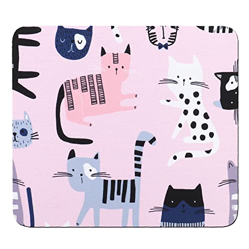 AOKSUNOVA Mini Mauspad Katze 18 x 16cm Bunt Mousepad Klein mit Motiv Cute von AOKSUNOVA