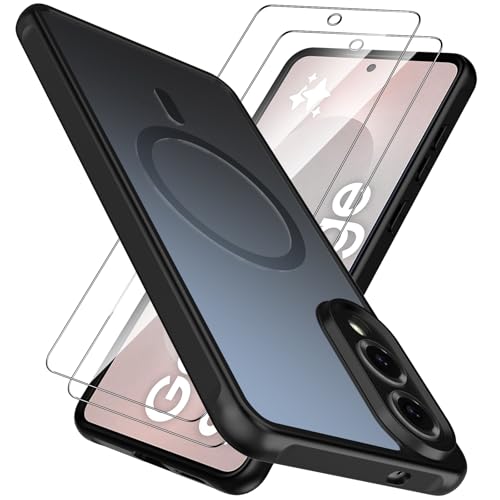 AOKUMA Samsung Galaxy S25 Edge Magnetic Hülle für MagSafe, mit 2 Panzerglas, Handyhülle für Samsung S25 Edge Case, Matt Durchscheinende Kratzfeste Rückseite, [Hautgefühl] [Stoßfest] [Kratzfest] von AOKUMA