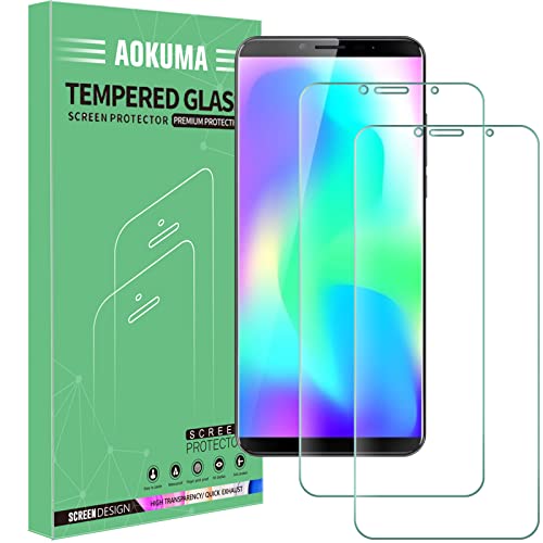 AOKUMA für Cubot X19 Schutzfolie, 【2 Stücke】Glas kompatibel mit Cubot X19 Schutzfolie, Premium Glasfolie mit 9H Härte, Anti Kratzer, Splitterfest,Anti-Öl,Anti-Bläschen von AOKUMA