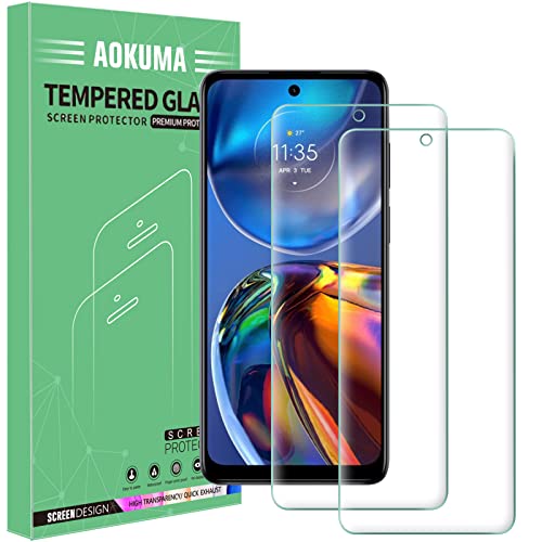 AOKUMA für Motorola Moto E32/E32S Schutzfolie, 【2 Stücke】 Glas kompatibel mit Motorola Moto E32/E32S Schutzfolie, Premium Glasfolie mit 9H Härte, Anti Kratzer, Splitterfest,Anti-Öl,Anti-Bläschen von AOKUMA