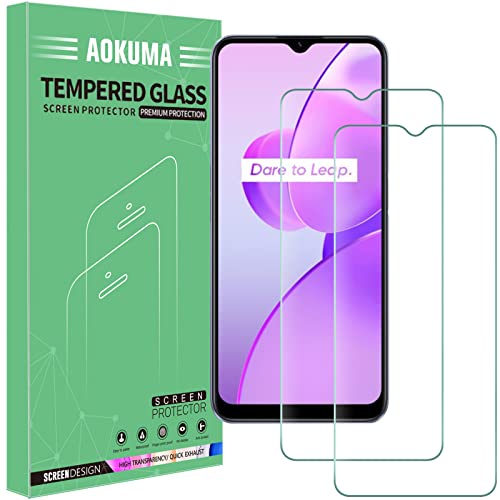 AOKUMA für OPPO Realme C31 Panzerglas, 【2 Stücke】 Glas kompatibel mit OPPO Realme C31 Schutzfolie, Premium Glasfolie mit 9H Härte, Anti Kratzer, Splitterfest,Anti-Öl,Anti-Bläschen von AOKUMA