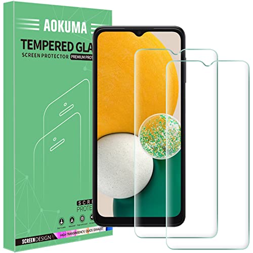 AOKUMA für Samsung Galaxy M13/A13 Panzerglas, 【2 Stücke】 Glas kompatibel mit Samsung Galaxy M13/A13 Schutzfolie, Premium Glasfolie mit 9H Härte, Anti Kratzer, Splitterfest,Anti-Öl,Anti-Bläschen von AOKUMA