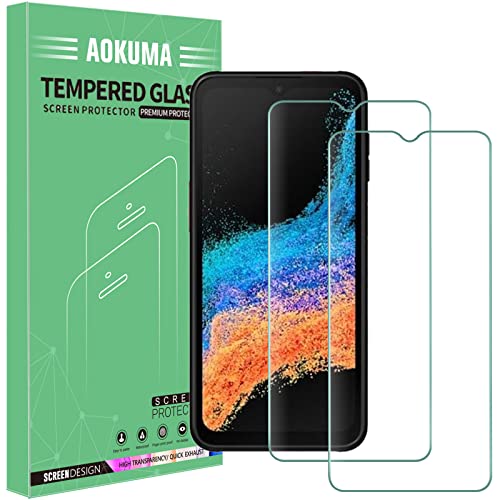 AOKUMA für Samsung Galaxy Xcover 6 Pro Panzer Schutz Glas, 【2 Stücke】 Schutzfolie kompatibel mit Samsung Galaxy Xcover 6 Pro, Premium Panzerfolie mit 9H Härte, Anti Kratzer schutzglas, Splitterfest von AOKUMA