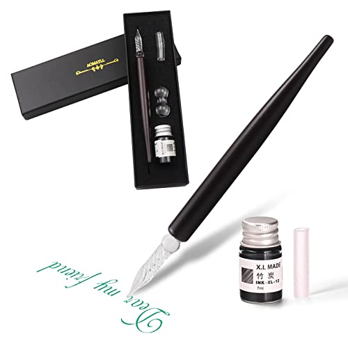 AOKUY Handgefertigter Kristallstift, Glas-Dip-Pen-Set, kreative Inspiration aus der Natur als Schreib-Mal-Dekorationsgeschenk. von AOKUY