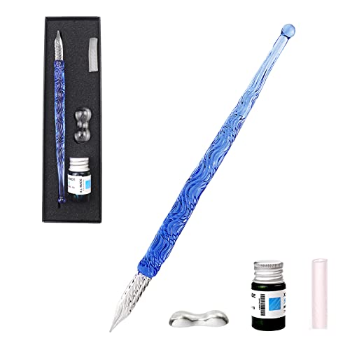 AOKUY Handgefertigter Kristallstift, Glas-Dip-Pen-Set, kreative Inspiration aus der Natur als Schreib-Mal-Dekorationsgeschenk. von AOKUY