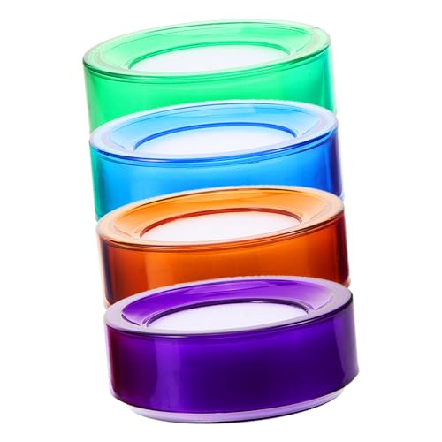 4 Stück Geldzählzylinder Fingergriffbefeuchter Bargeldzählfingerschwamm Fingerbenetzungspad Tasse Bank Fingerspitzenbefeuchter Fingerbefeuchter Schwammbefeuchter Implementieren von AOKWAWALIY