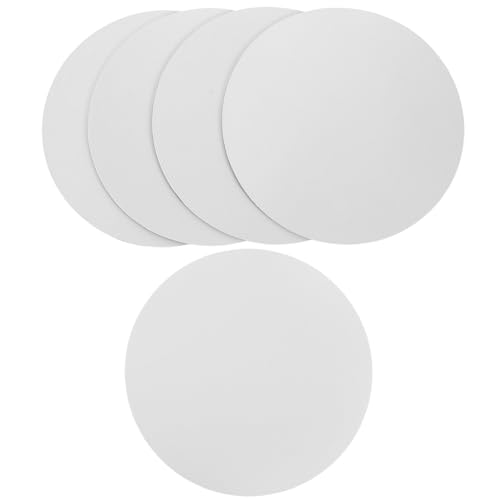 AOKWAWALIY 5st Mauspad Kreisbechermatte Produkt Für Sublimationsrohlinge Sublimation Leerer Untersetzer Blanko-untersetzer Mit Sublimationsdruck Untersetzer Für Gummi Schreibtisch Weiß Cd von AOKWAWALIY