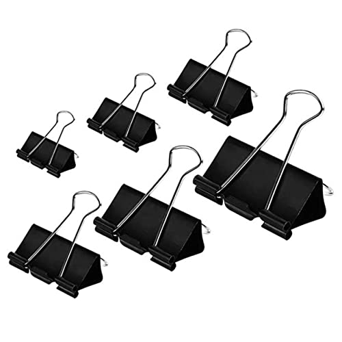 AOKWAWALIY Büro-Binder-Clips, 130 Stück, langer Schwanz-Clip, Schwalbenschwanz-Clips, Ordner-Clips, Büroklammern, Büroklammern, verschiedene Größen, Papierordner von AOKWAWALIY