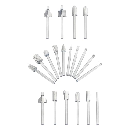 AOMIKITSTU Holzfräser 20 Stück, 39 mm Rotary Holzschnitzerei Fräser Set, Drechselzubehör, Metallbohrer-Set für Holzbearbeitung Bohren Trimmen von AOMIKITSTU