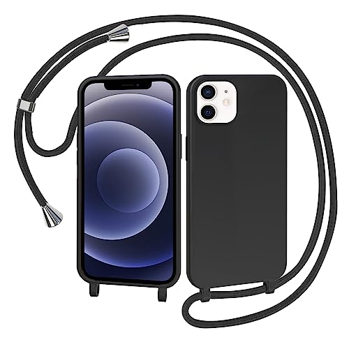 AOMYKE Handyhülle für iPhone 12 / iPhone 12 Pro Hülle mit Band, Handykette iPhone 12 / iPhone 12 Pro Hülle zum Umhängen Schutzhülle mit Kette Kordel Weich TPU Liquid Silikon Case, Schwarz AOMYKE Handyhülle für iPhone 12 / iPhone 12 Pro Hülle mit Band, Handykette iPhone 12 / iPhone 12 Pro Hülle zum Umhängen Schutzhülle mit Kette Kordel Weich TPU Liquid Silikon Case, Schwarz von AOMYKE
