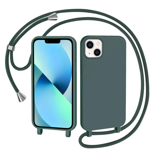 AOMYKE Handyhülle für iPhone 13 / iPhone 14 Hülle mit Band, Handykette iPhone 13 / iPhone 14 Hülle zum Umhängen Schutzhülle mit Kette Kordel Weich TPU Liquid Silikon Case, Grün AOMYKE Handyhülle für iPhone 13 / iPhone 14 Hülle mit Band, Handykette iPhone 13 / iPhone 14 Hülle zum Umhängen Schutzhülle mit Kette Kordel Weich TPU Liquid Silikon Case, Grün von AOMYKE