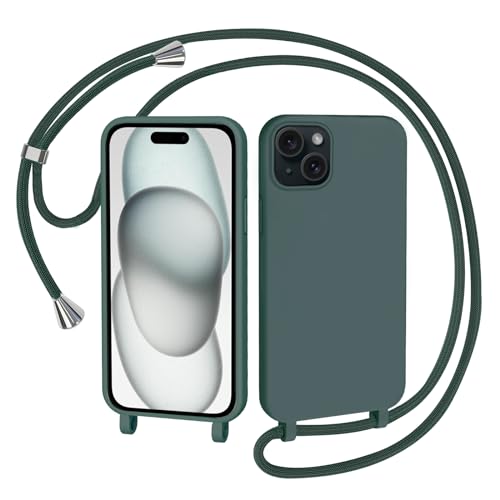 AOMYKE Handyhülle für iPhone 15 Hülle mit Band, Handykette iPhone 15 Hülle zum Umhängen Schutzhülle mit Kette Kordel Weich TPU Liquid Silikon Case, Grün AOMYKE Handyhülle für iPhone 15 Hülle mit Band, Handykette iPhone 15 Hülle zum Umhängen Schutzhülle mit Kette Kordel Weich TPU Liquid Silikon Case, Grün von AOMYKE
