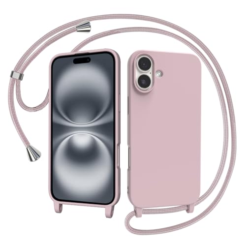AOMYKE Handyhülle für iPhone 16 Plus Hülle mit Band, Handykette iPhone 16 Plus Hülle zum Umhängen Schutzhülle mit Kette Kordel Weich TPU Liquid Silikon Case, Pink AOMYKE Handyhülle für iPhone 16 Plus Hülle mit Band, Handykette iPhone 16 Plus Hülle zum Umhängen Schutzhülle mit Kette Kordel Weich TPU Liquid Silikon Case, Pink von AOMYKE
