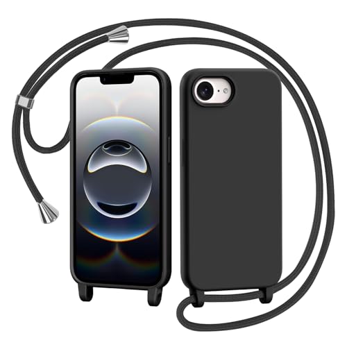 AOMYKE Handyhülle für iPhone 16e 6.1 Zoll Hülle mit Band, Handykette iPhone 16E Hülle zum Umhängen Schutzhülle mit Kette Kordel Weich TPU Liquid Silikon Case, Schwarz AOMYKE Handyhülle für iPhone 16e 6.1 Zoll Hülle mit Band, Handykette iPhone 16E Hülle zum Umhängen Schutzhülle mit Kette Kordel Weich TPU Liquid Silikon Case, Schwarz von AOMYKE