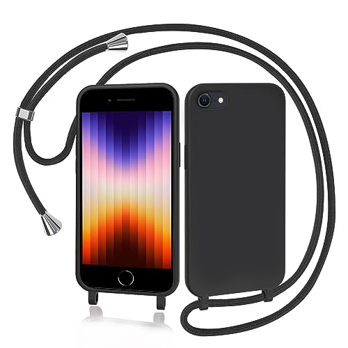 AOMYKE Handyhülle für iPhone 6 / iPhone 7 / iPhone 8 Hülle mit Band, Handykette iPhone 7/8 / iPhone SE 2020 Hülle zum Umhängen Schutzhülle mit Kette Kordel Weich TPU Liquid Silikon Case, Schwarz AOMYKE Handyhülle für iPhone 6 / iPhone 7 / iPhone 8 Hülle mit Band, Handykette iPhone 7/8 / iPhone SE 2020 Hülle zum Umhängen Schutzhülle mit Kette Kordel Weich TPU Liquid Silikon Case, Schwarz von AOMYKE