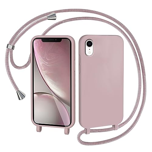 AOMYKE Handyhülle für iPhone XR Hülle mit Band, Handykette iPhone XR Hülle zum Umhängen Schutzhülle mit Kette Kordel Weich TPU Liquid Silikon Case, Pink AOMYKE Handyhülle für iPhone XR Hülle mit Band, Handykette iPhone XR Hülle zum Umhängen Schutzhülle mit Kette Kordel Weich TPU Liquid Silikon Case, Pink von AOMYKE
