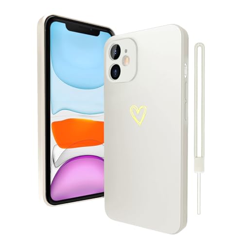 AOMYKE für iPhone 11 Hülle Herz, Handyhülle iPhone 11 Liebesherz Hülle mit Band Silikon Kratzfest Schutzhülle Slim Weich TPU Handyhülle - Beige AOMYKE für iPhone 11 Hülle Herz, Handyhülle iPhone 11 Liebesherz Hülle mit Band Silikon Kratzfest Schutzhülle Slim Weich TPU Handyhülle - Beige von AOMYKE