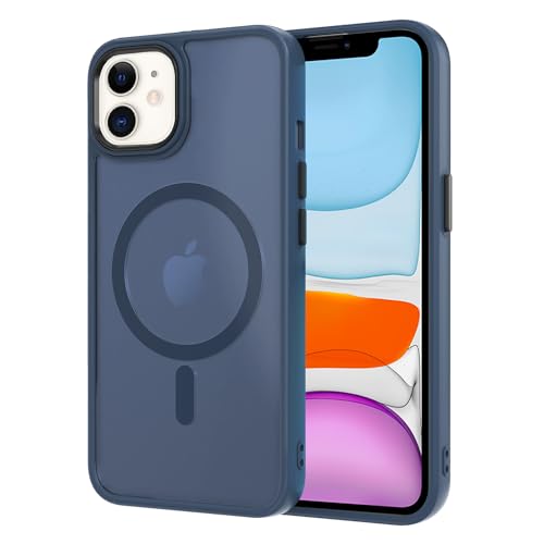 AOMYKE für iPhone 11 Hülle Magnetisch, Handyhülle für iPhone 11 kompatibel mit Magsafe Transluzente Matte Anti-Fingerabdruck Kratzfeste PC Rückseite + TPU Bumper - Blau AOMYKE für iPhone 11 Hülle Magnetisch, Handyhülle für iPhone 11 kompatibel mit Magsafe Transluzente Matte Anti-Fingerabdruck Kratzfeste PC Rückseite + TPU Bumper - Blau von AOMYKE