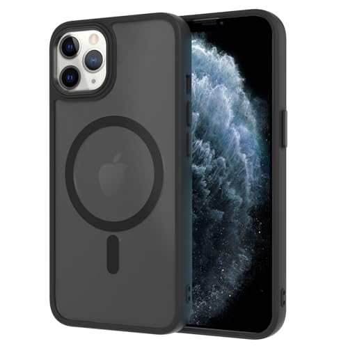 AOMYKE für iPhone 11 Pro Hülle Magnetisch, Handyhülle für iPhone 11 Pro kompatibel mit Magsafe Transluzente Matte Anti-Fingerabdruck Kratzfeste PC Rückseite + TPU Bumper - Schwarz AOMYKE für iPhone 11 Pro Hülle Magnetisch, Handyhülle für iPhone 11 Pro kompatibel mit Magsafe Transluzente Matte Anti-Fingerabdruck Kratzfeste PC Rückseite + TPU Bumper - Schwarz von AOMYKE