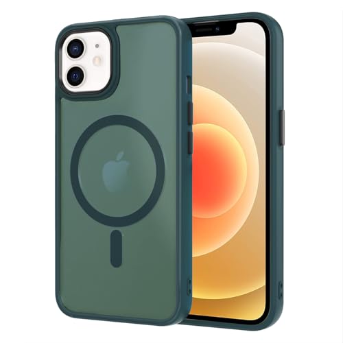 AOMYKE für iPhone 12 / iPhone 12 Pro Hülle Magnetisch, Handyhülle für iPhone 12 / iPhone 12 Pro kompatibel mit Magsafe Transluzente Matte Anti-Fingerabdruck Kratzfeste PC Rückseite + TPU Bumper, Grün AOMYKE für iPhone 12 / iPhone 12 Pro Hülle Magnetisch, Handyhülle für iPhone 12 / iPhone 12 Pro kompatibel mit Magsafe Transluzente Matte Anti-Fingerabdruck Kratzfeste PC Rückseite + TPU Bumper, Grün von AOMYKE