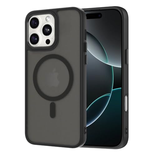 AOMYKE für iPhone 16 Pro Hülle Magnetisch, Handyhülle für iPhone 16 Pro kompatibel mit Magsafe Transluzente Matte Anti-Fingerabdruck Kratzfeste PC Rückseite + TPU Bumper - Schwarz AOMYKE für iPhone 16 Pro Hülle Magnetisch, Handyhülle für iPhone 16 Pro kompatibel mit Magsafe Transluzente Matte Anti-Fingerabdruck Kratzfeste PC Rückseite + TPU Bumper - Schwarz von AOMYKE