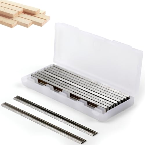 10 StüCk Hobelmesser 82mm,Elektrohobel,Hobelmesser Hss Set,82x5,5x1,2mm,Wendemesser,Passend FüR Bosch Hobel,Handhobel,Holzbearbeitungsmaschinen,Hobel Handhobel Holzbearbeitungsmaschine von AONAYO