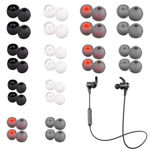 48 Stücke Kopfhörer Aufsätze,Kopfhörer Stöpsel,Kopfhörer Gummi Aufsätze,Ohrpolster,Ersatz Silikon Ohrstöpsel,Fur Kompatibel Mit Den Meisten In-Ear Kopfhörer, 4 Farbe, 3 Größen (11/12/13mm) von AONAYO
