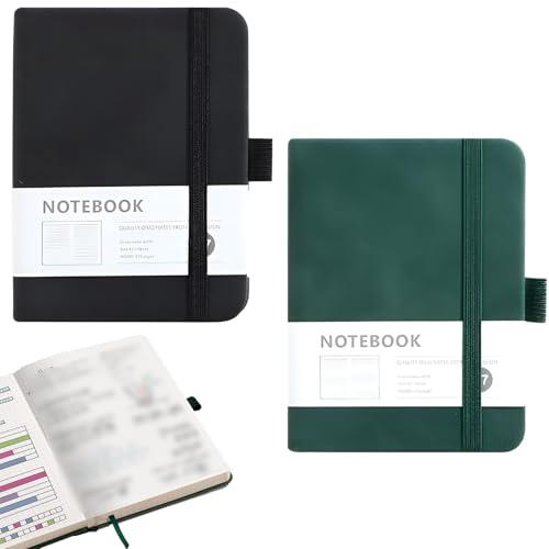AONAYO 2er-Pack Mini Notizbuch,Gummibandverschluss Notizbuch,A7,200 Seiten Kleines,Minitasche Mit Stifthalter Notizblock Klein,Geeignet FüR Schule,Arbeit,Studium AONAYO 2er-Pack Mini Notizbuch,Gummibandverschluss Notizbuch,A7,200 Seiten Kleines,Minitasche Mit Stifthalter Notizblock Klein,Geeignet FüR Schule,Arbeit,Studium von AONAYO