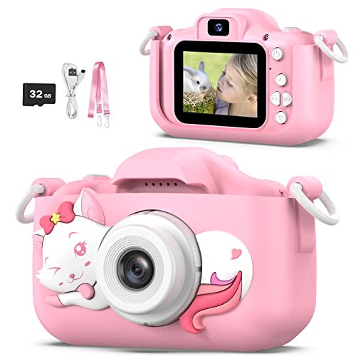 AONISE KameraKinder, Geschenk Mädchen, KinderSpielzeug ab 3-12 Jahre, Fotoapparat Kinder, 1080P HD Digitalkamera, Geburtstags von AONISE