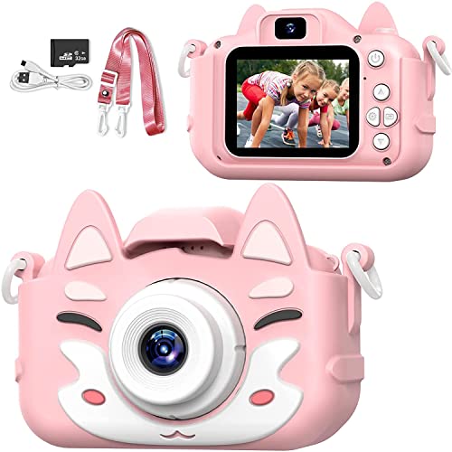 AONISE Kinderkamera,Fotoapparat, Selfie Digitalkamera Kinder, 1080P HD-Videorecorder, Kameraspielzeug Für Jungen Und Mädchen, Geschenke Für Kinder Im Alter Von 3 Bis 12 Jahren (Rosa) von AONISE