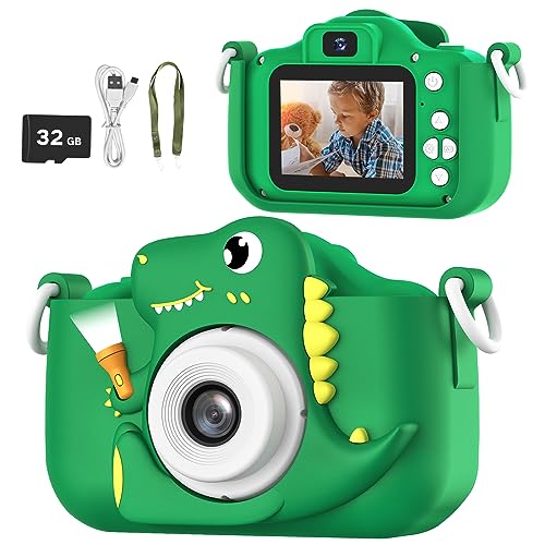 Kinderkamera, AONISE Fotoapparat Jungen und Mädchen Geschenkideen, Digitalkamera Spielzeug, 32 GB, 1080P HD Videorecorder, Geburtstagsgeschenk ab 3,4,5,6,7,8,9 10,11,12 Jahre von AONISE