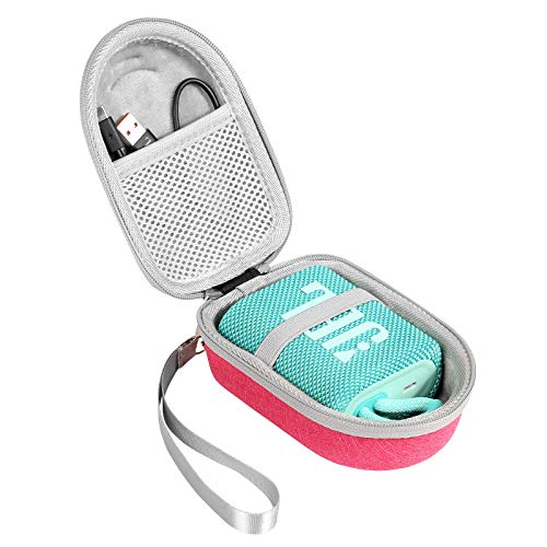 AONKE Hart Reise Fall Case Tasche für JBL GO 3 Wasserfester portabler Bluetooth-Lautsprecher (Pink) von AONKE