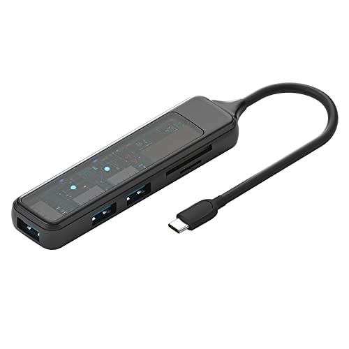 4/5-in-1 USB 3.0 HUB Multiport-Splitter-Adapter mit SDTF-Ports, Kartenleser, Datenübertragung für Laptop, Computer, USB-Multiport-Splitter von AOOOWER