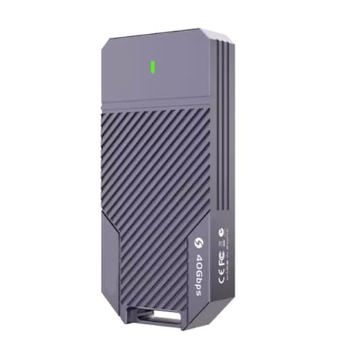 AOOOWER 40 Gbit/s M.2 NVMe SSD-Gehäuse, USB4 SSD, externes tragbares Gehäuse für 3/4 USB-C-Festplattenbox, unterstützt NVMe SSD 40 Gbit/s SSD-Gehäuse von AOOOWER