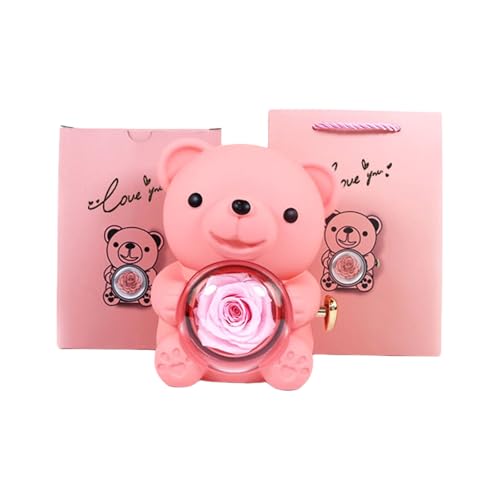 Elegante Geschenkbox mit erhaltener Rose und Bären Plastikstruktur für Frau anwesend Elegante Geschenkbox mit erhaltener Rose und Bären Plastikstruktur für Frau anwesend von AOOOWER