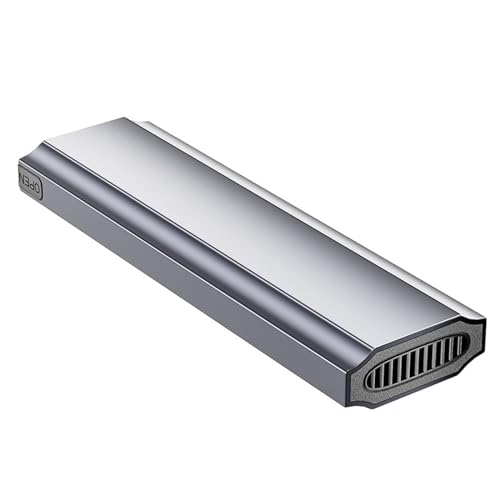NVME SSD-Gehäuse, USB 3.1, schnelle Wärmeableitung, SSD-Gehäuse, Festplattenbox für NVMe SSDs, Aluminium, externes SSD-Gehäuse, Adapter, M.2 NVMe SSD-Gehäuse von AOOOWER