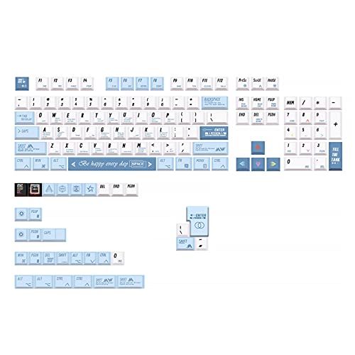 Programmiertastenkappen, mechanische Tastatur-Tastenkappen, 136 Stück, Kirsch-Profil-Farbstoff-Sub für Schlüsselabdeckung für Cherry MX DZ60 Pbt Dye Sublimation Tastenkappen von AOOOWER